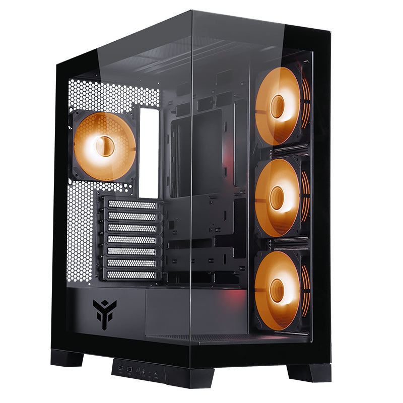 Boitier Moyen Tour ATX iTek Showbui 45 RGB avec panneaux vitrés (Noir)