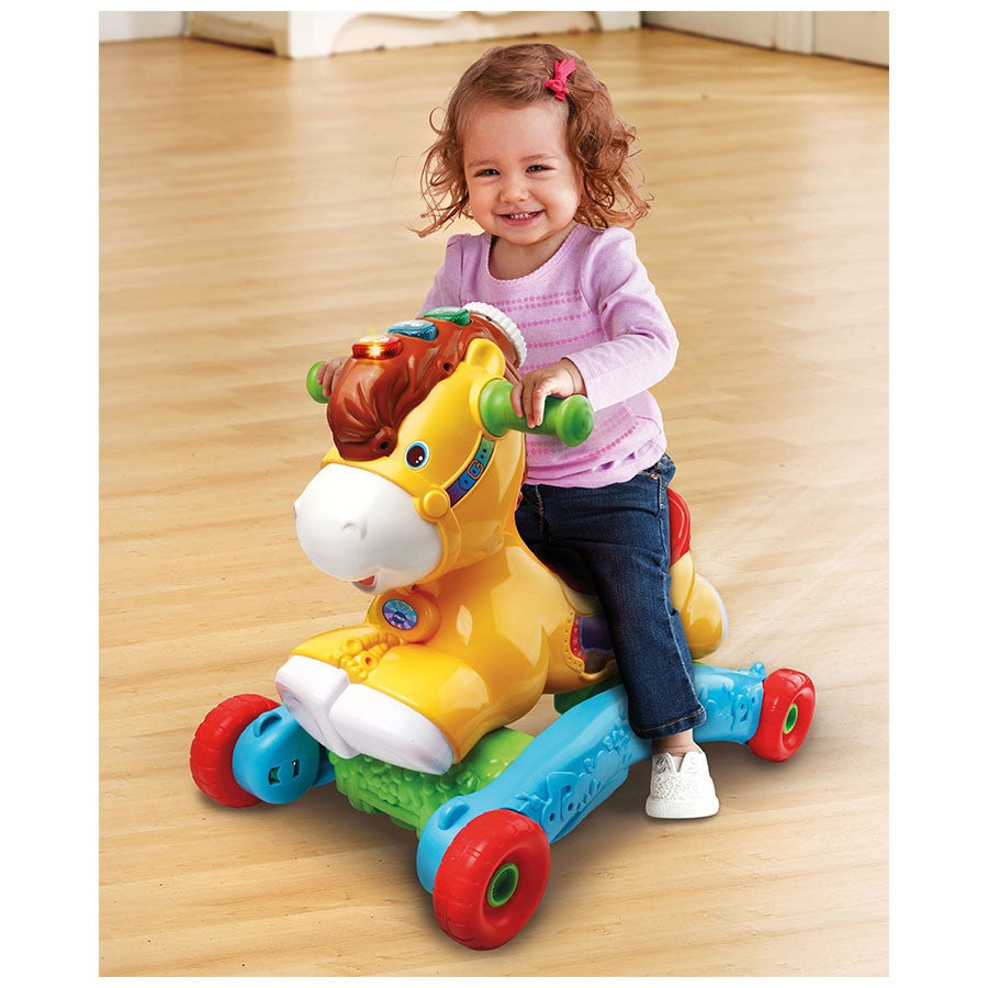 Porteur a Bascule P'tit Galop, Mon Poney Basculo 2en1 - VTECH BABY - Parlant et Lumineux - Multicolore