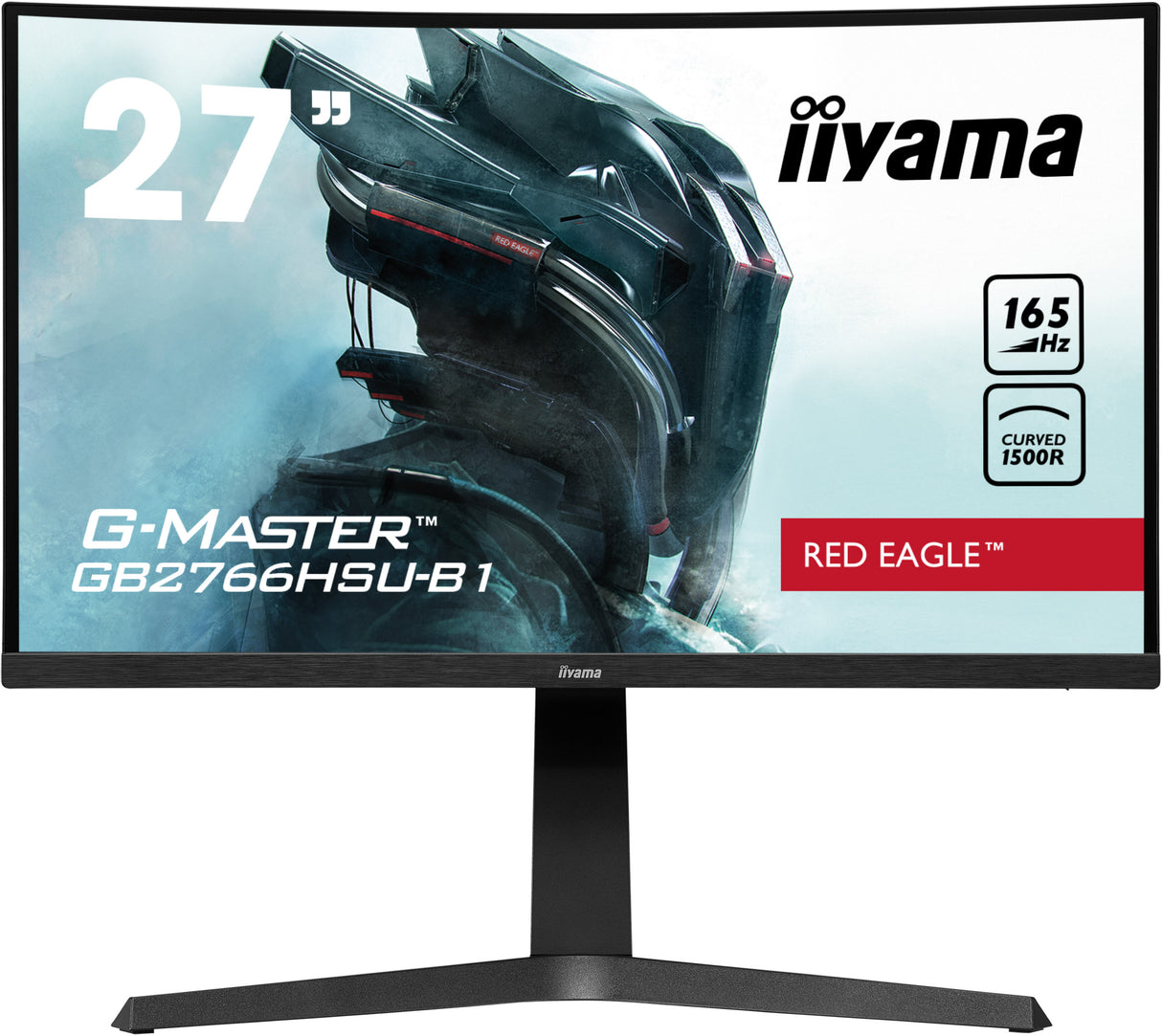 Ecran PC Gamer Incurvé - IIYAMA - 27 - FHD - 165Hz - Dalle VA - 1ms - Ajustable en hauteur - GB2766HSU-B1