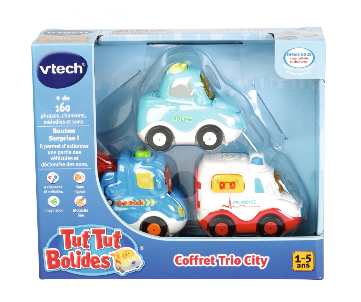 VTECH - Tut Tut Bolides - Coffret Trio City (Berline + Dépanneuse + Ambulance)