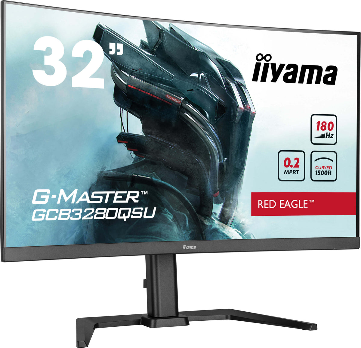 Ecran PC Gamer Incurvé - IIYAMA - 32 - QHD - 180Hz - Dalle VA - 0,2ms - Ajustable en hauteur - GCB3280QSU-B2