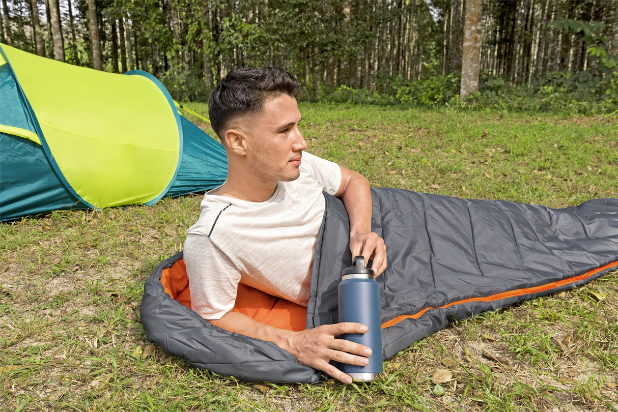 Sac de couchage - BESTWAY - 68103 - 180 x 75 cm - Idéal 3°C a 8°C - Polyester 210T