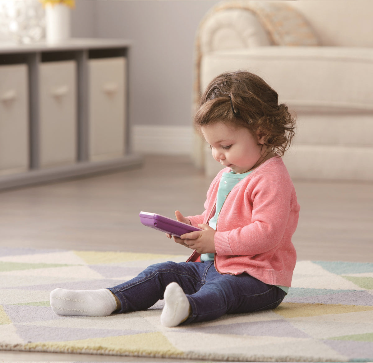 Téléphone Emoti'Fun - VTECH - Rose - Enfant 18 mois - 12 touches lumineuses et tactiles