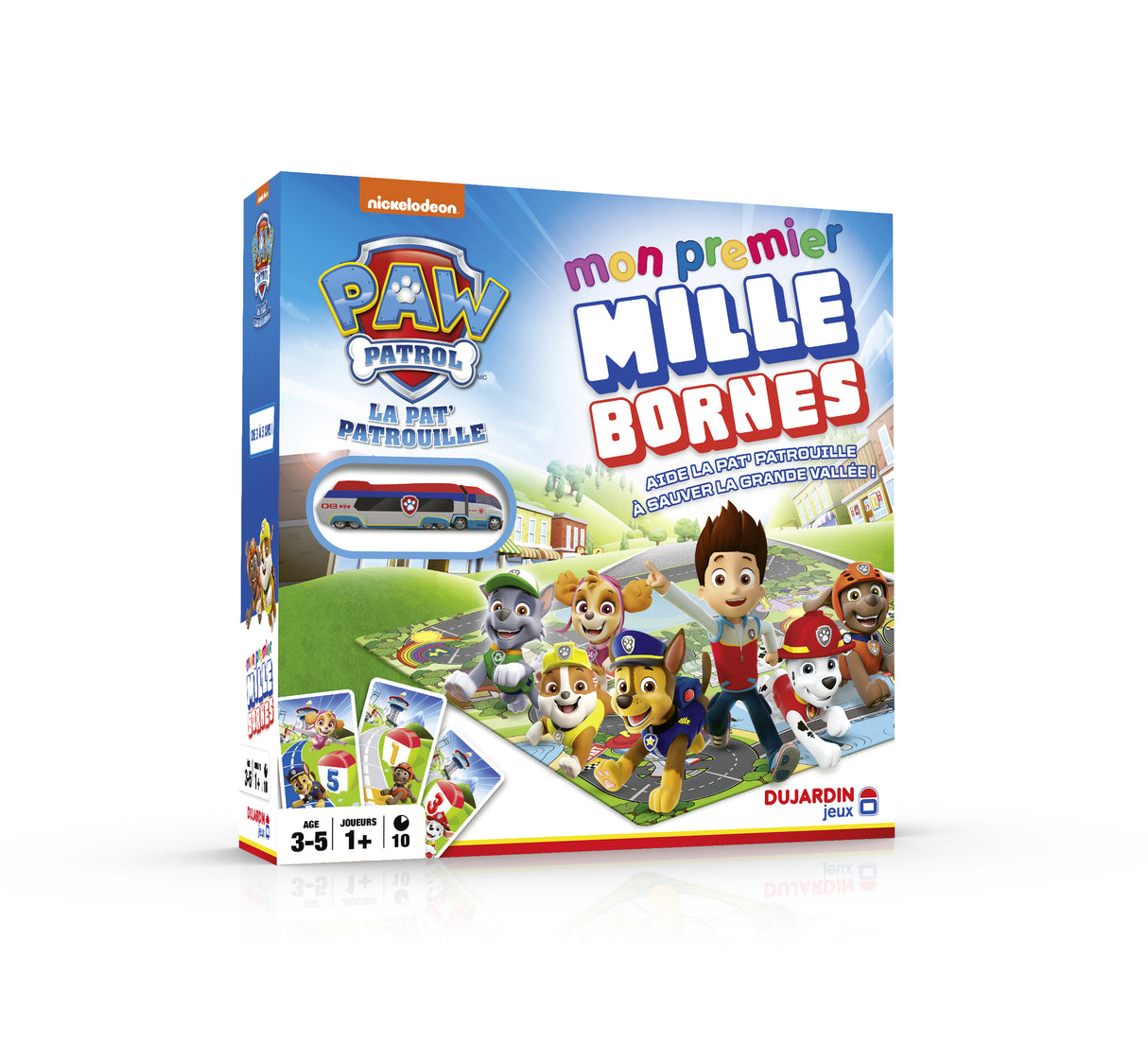 MILLE BORNES PAT PATROUILLE - Jeu de société - DUJARDIN - La Pat' Patrouille sauve la Grande Vallée dans ce jeu collaboratif