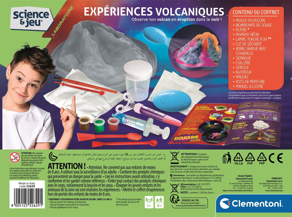 Expériences volcaniques - Clementoni - Science & Jeu - Jeux Scientifiques