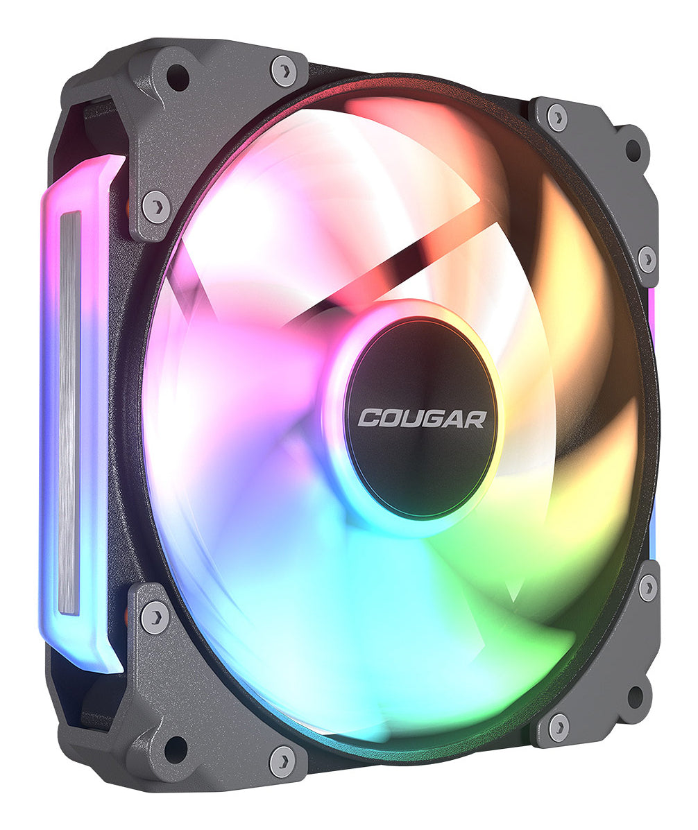 Lot de 3 Ventilateurs de boitier Cougar Apolar RGB - 12cm (Noir)