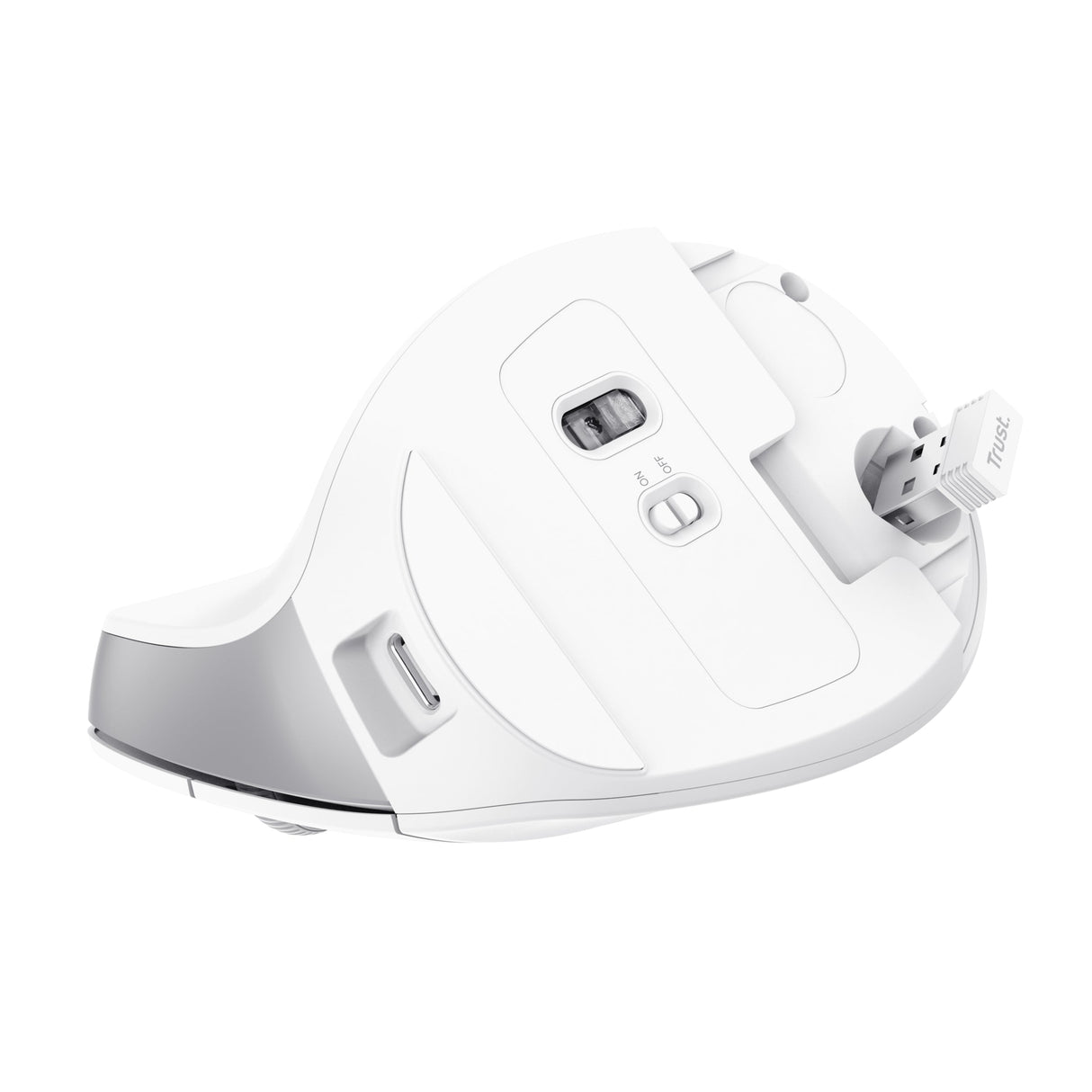 Souris sans fil ergonomique Trust Bayo II (Blanc)