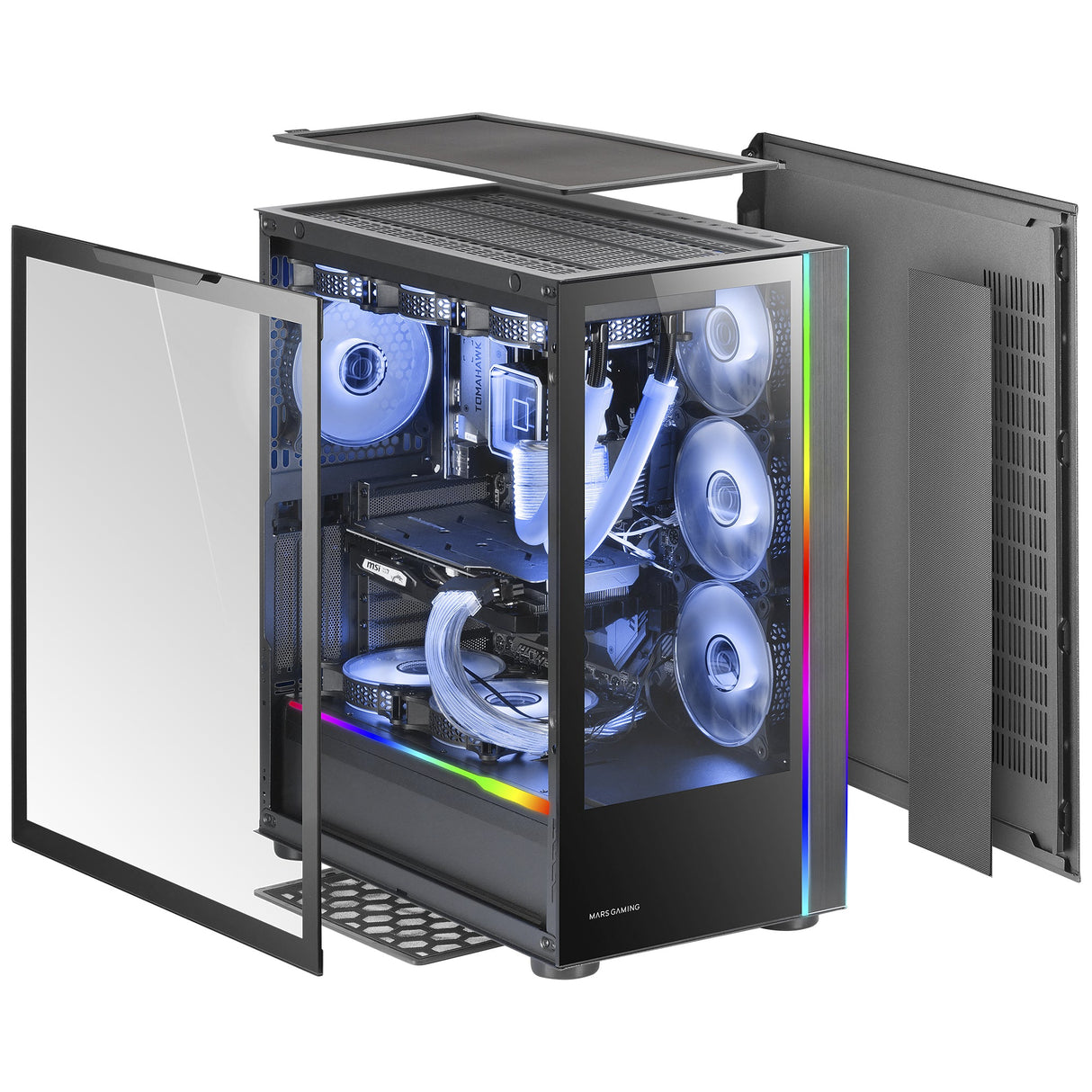 Boitier Grand Tour E-ATX Mars Gaming MC-Ult avec panneaux vitrés (Noir)