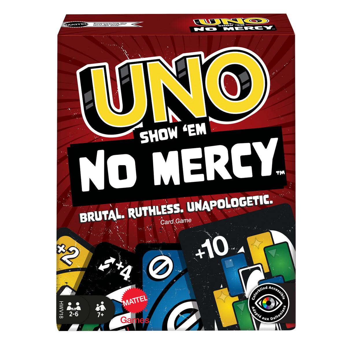 Mattel Games - UNO No Mercy - Jeu de cartes pour toute la famille