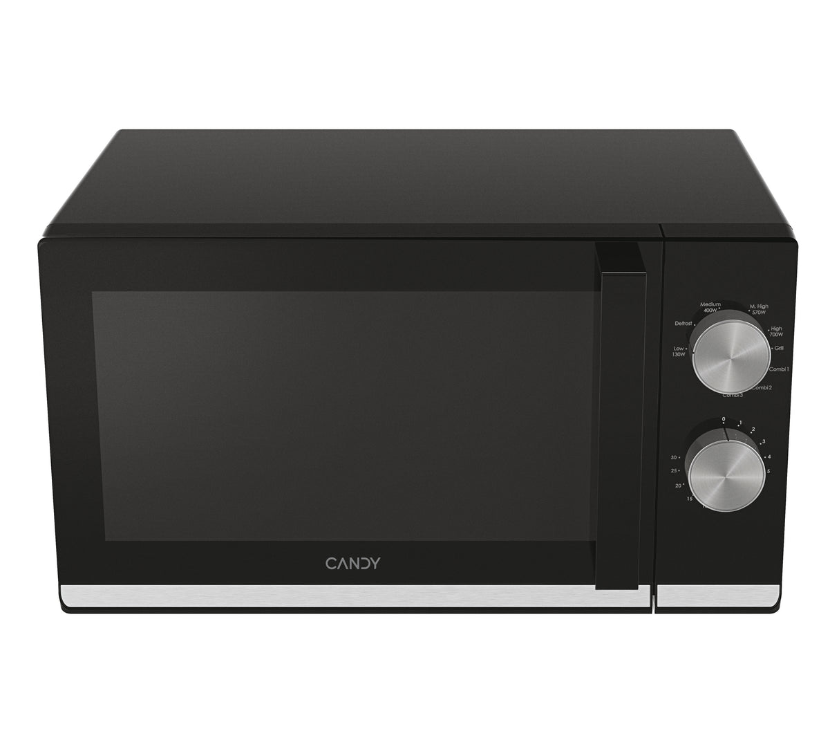 Micro-ondes Gril CANDY CMG20TNMB Moderna 20L 700W - Gril 900W - UI mécanique 6 niveaux de puissance - Fonction Décongélation poids