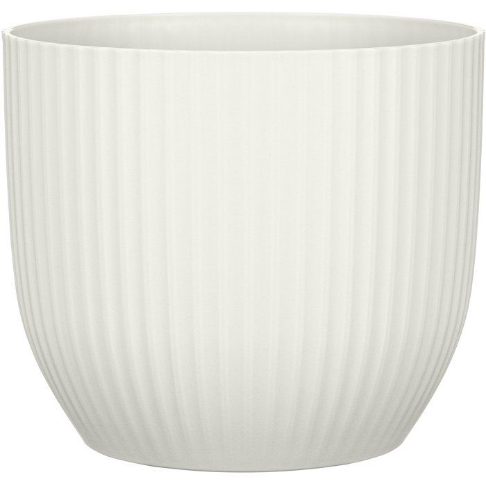 Pot de fleurs rond - DEROMA - 231 - 10 L - Ø 27 cm - Blanc