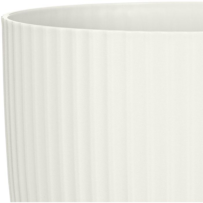 Pot de fleurs rond - DEROMA - 231 - 10 L - Ø 27 cm - Blanc