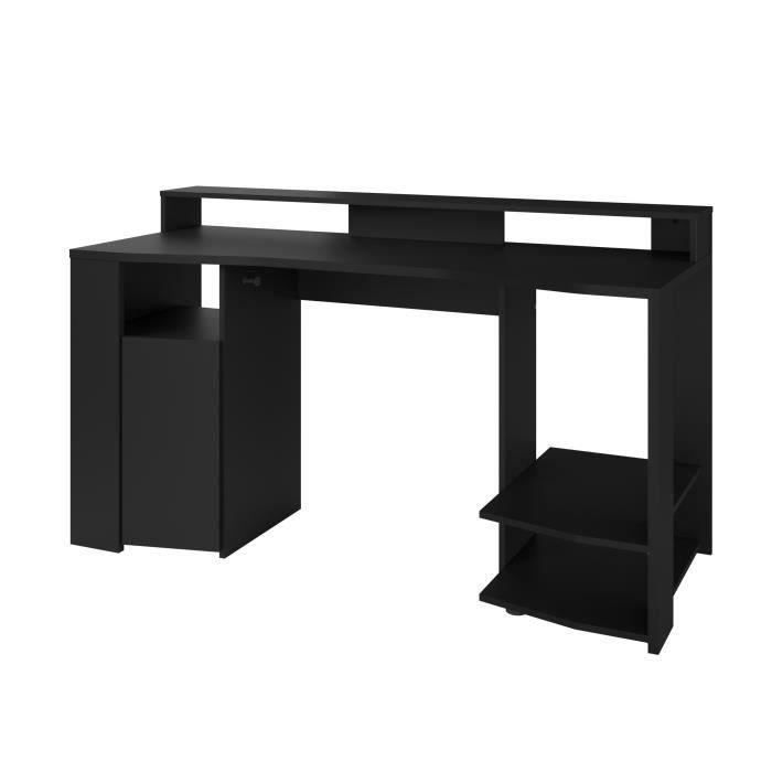 Ensemble bureau gamer et bibliotheque PARISOT - DÈcor noir