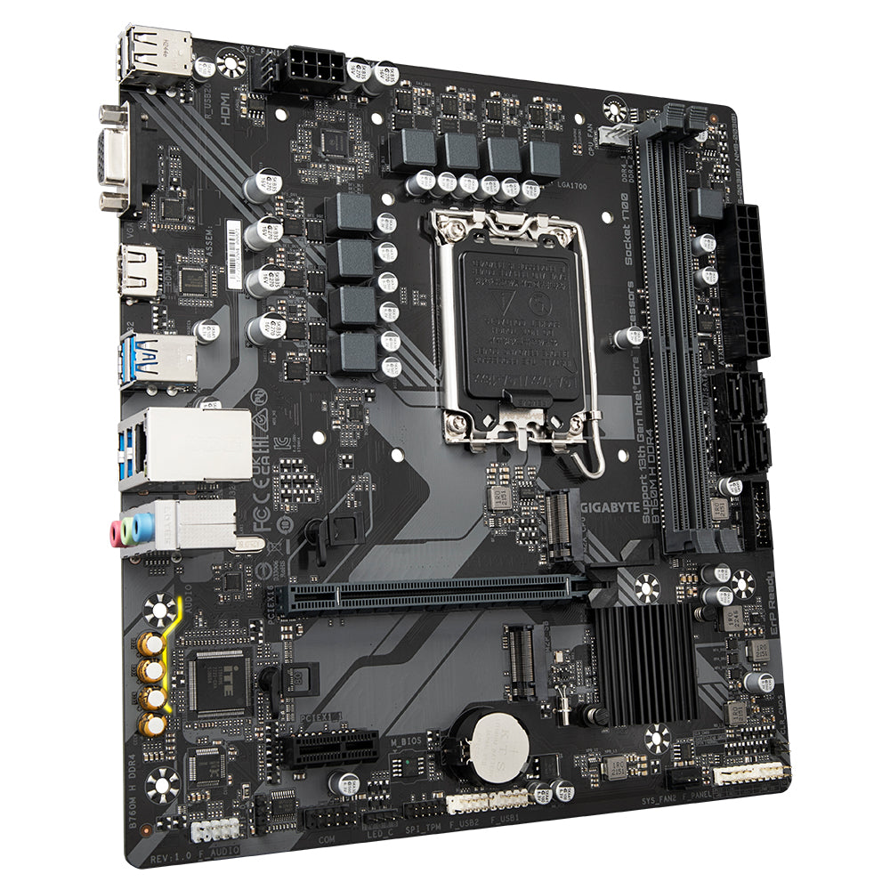 Carte mere - GIGABYTE - B760M H DDR4 - Format Micro-ATX - Chipset Intel B760 - DDR4