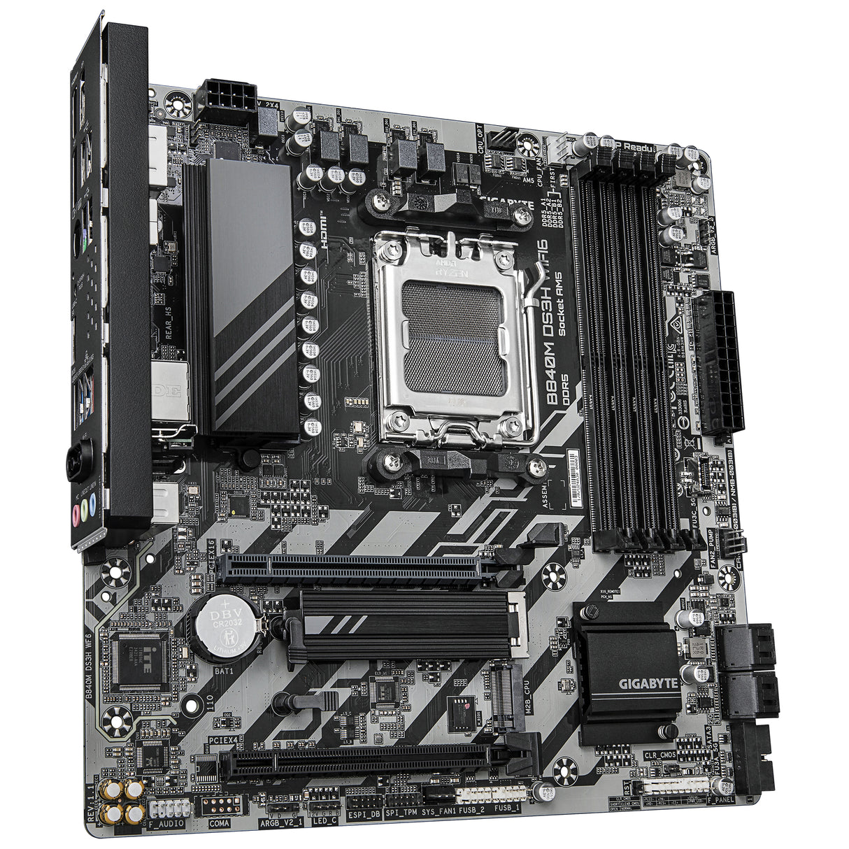 Carte mere - GIGABYTE - B840M DS3H WF6 - Format Micro-ATX - Chipset AMD B840 - DDR5 & PCIe 5.0 - WiFi 6