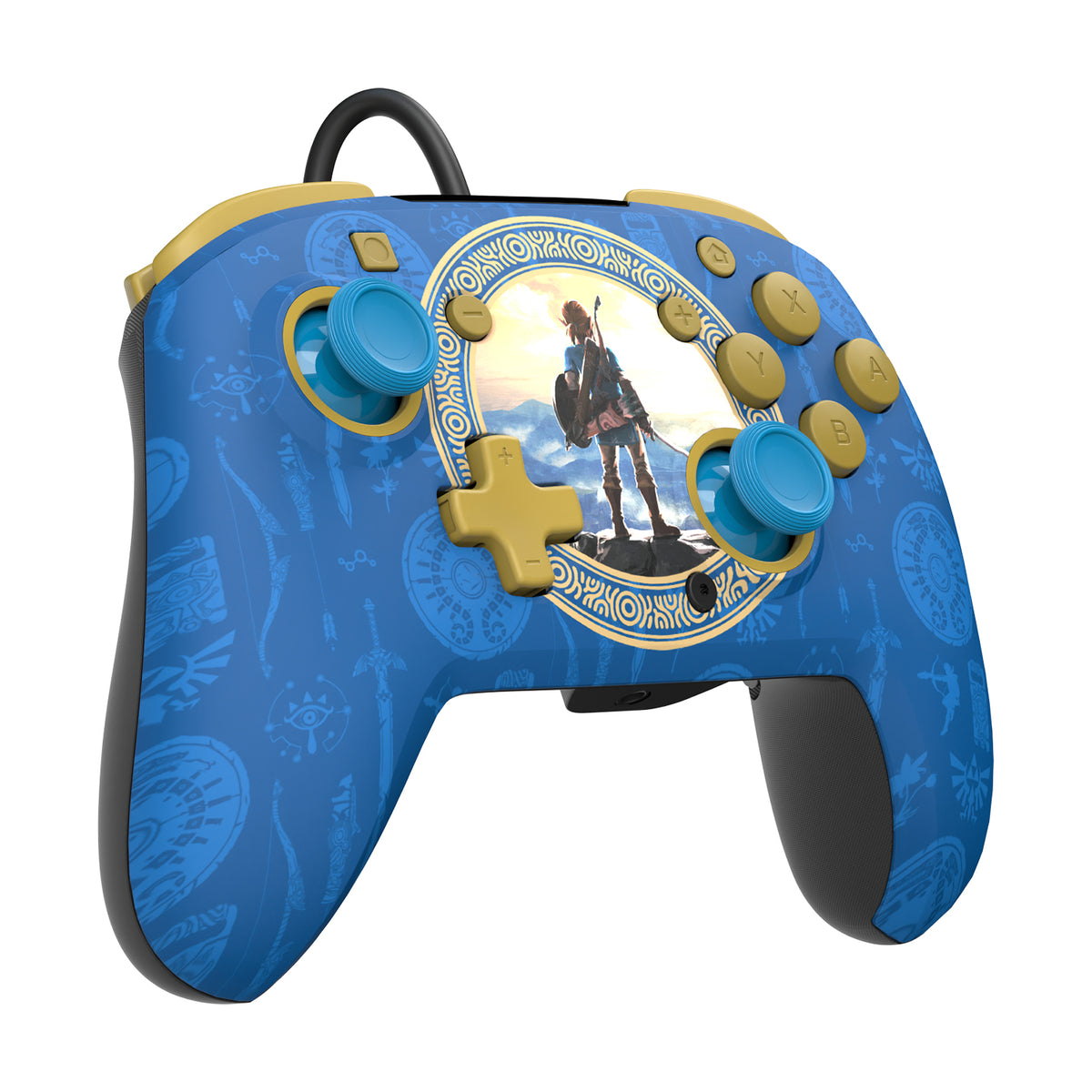 Manette de jeu - Nintendo - Zelda - Filaire - Série limitée - Bleu