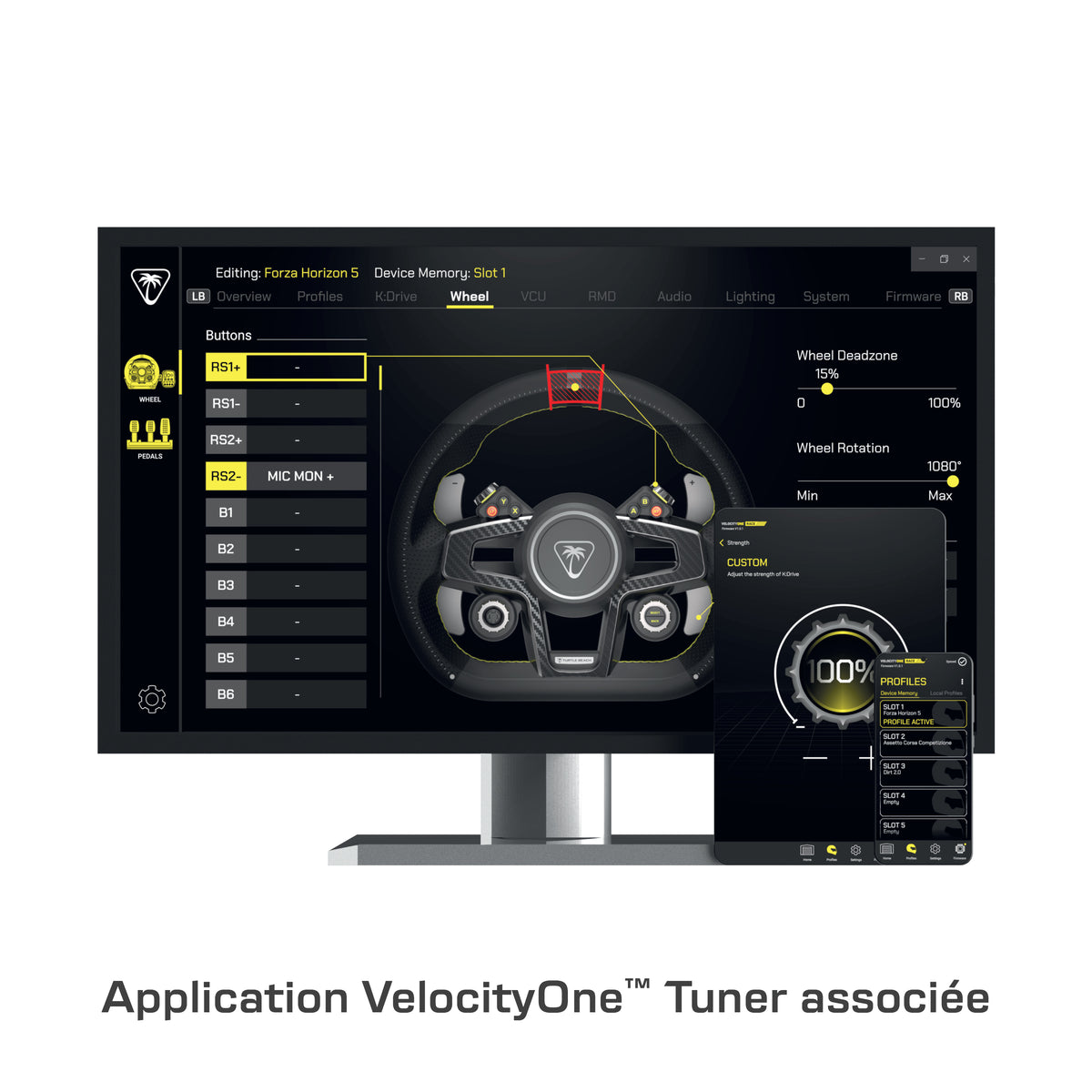 Systeme universel de volant et pédales - TURTLE BEACH - TBS-0726-05 - VelocityOne™ Race - XB et PC - Noir