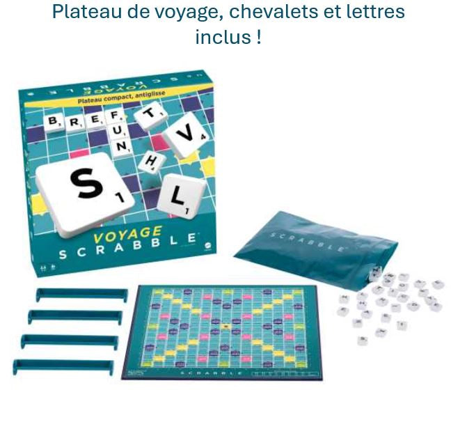 Mattel Games - Scrabble Voyage - Jeu de Société - 10 ans et + CJT12