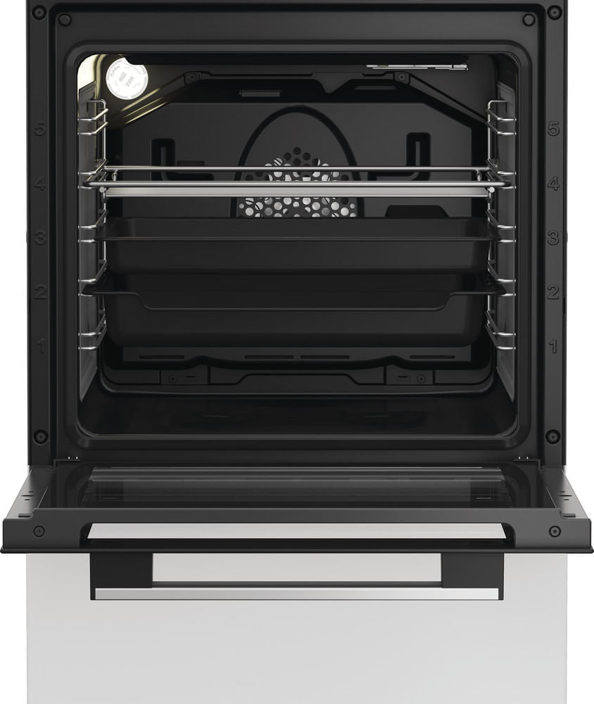 Cuisiniere vitrocéramique - WHIRLPOOL - W5V5LCW - 4 foyers - 7900 W - L50 cm - Blanc