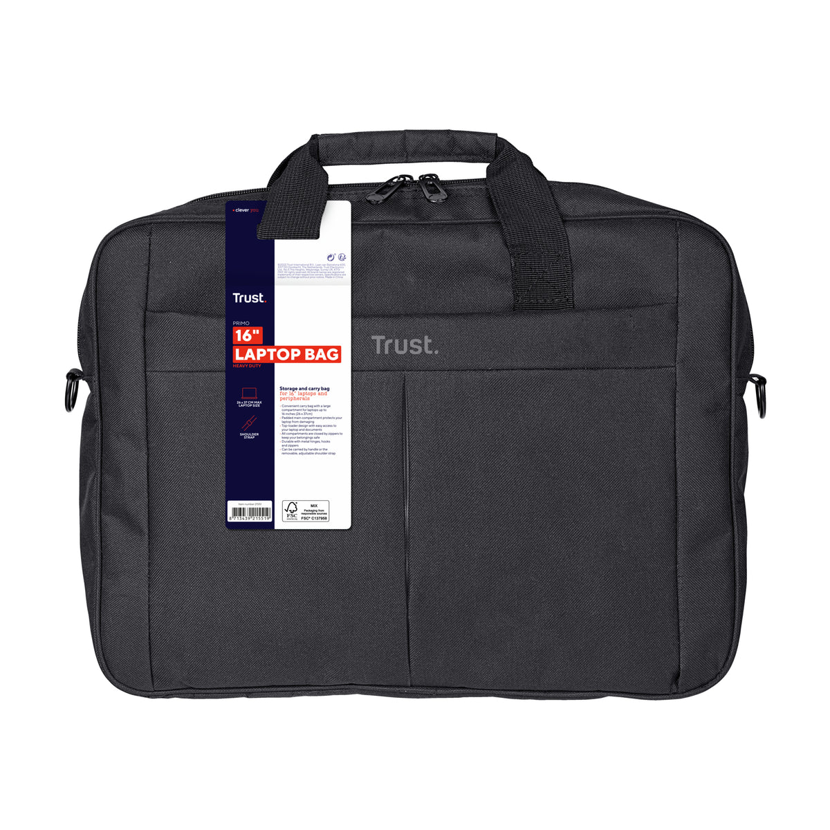 Sacoche Ordinateur Portable Trust Primo 16" max (Noir)