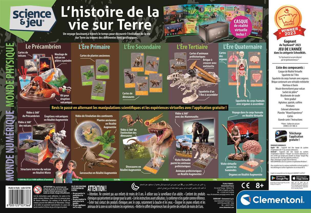 L'histoire de la vie sur Terre - Clementoni - Science & Jeu - Jeux Scientifiques
