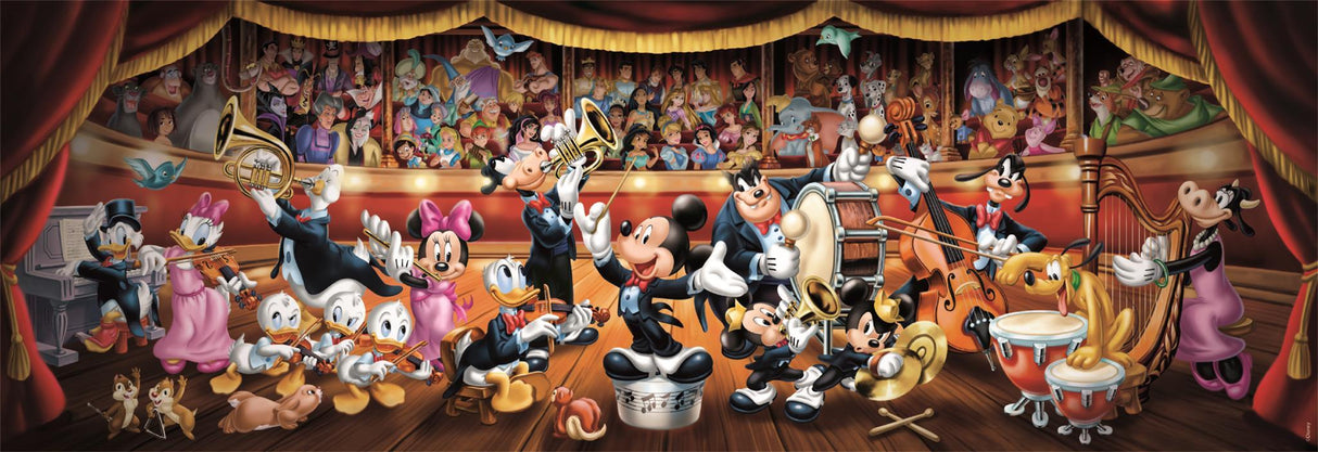 CLEMENTONI - Compact 1000 pieces Panorama - Disney Orchestra