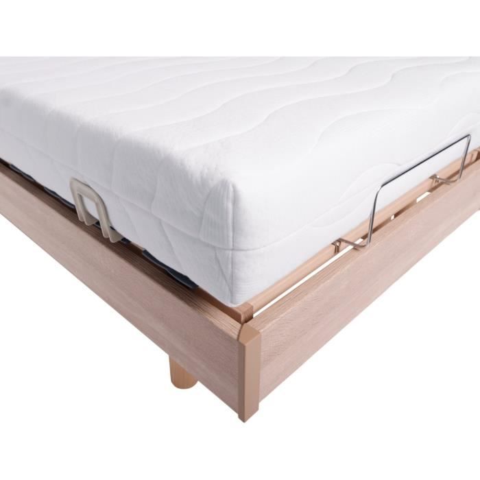Ensemble relaxation matelas + sommiers Èlectriques 2x90x200 - Mousse - Ferme - TALCA Fabrication franÁaise