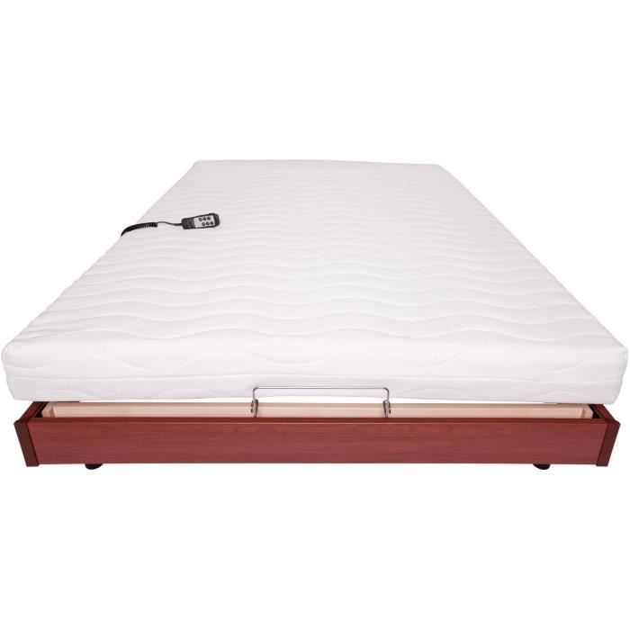 Ensemble relaxation matelas + sommier Èlectrique 140x190 - Mousse - Ferme - TALCA Fabrication franÁaise
