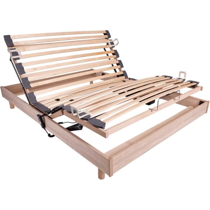 Ensemble relaxation matelas + sommier Èlectrique 140x190cm - Mousse - Ferme - TALCA Fabrication franÁaise