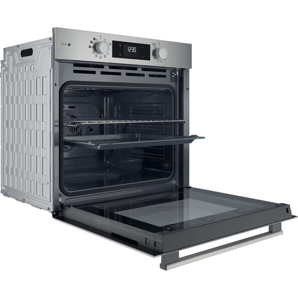 Four encastrable - Pyrolyse hydrolyse - Chaleur pulsée - HOTPOINT - HAO854PSX - Inox - 71 L - A++ - Fonction vapeur
