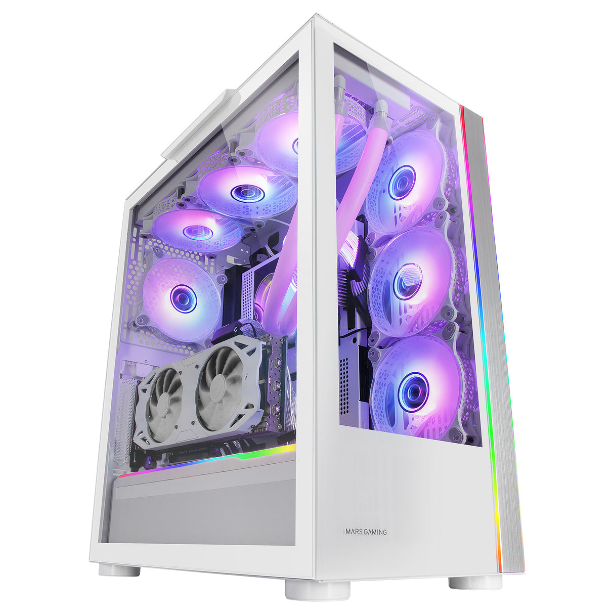 Boitier Grand Tour E-ATX Mars Gaming MC-Ult avec panneaux vitrés (Blanc)