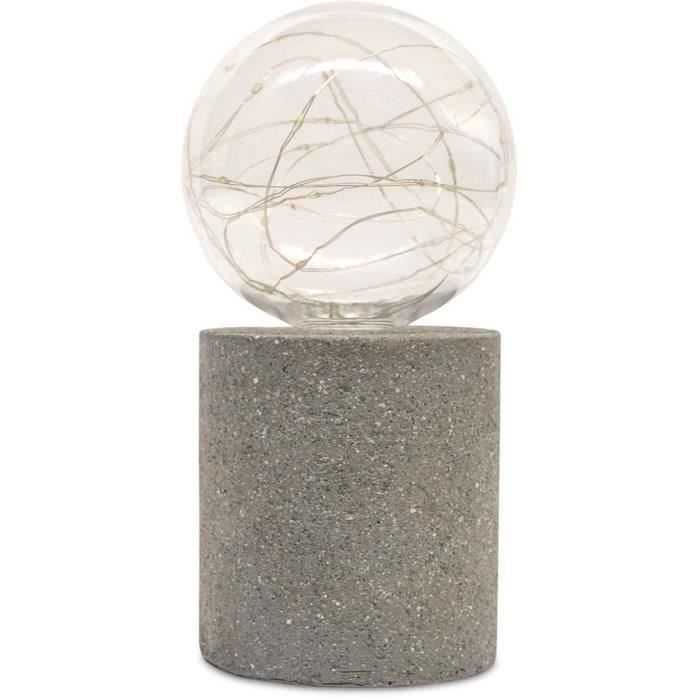 Lampe de table solaire - GARDEN ID Nordic Light - Ř10 h19 cm - Autonomie 6 a 8h - Bouton on/off - Pile AAA rechargeable