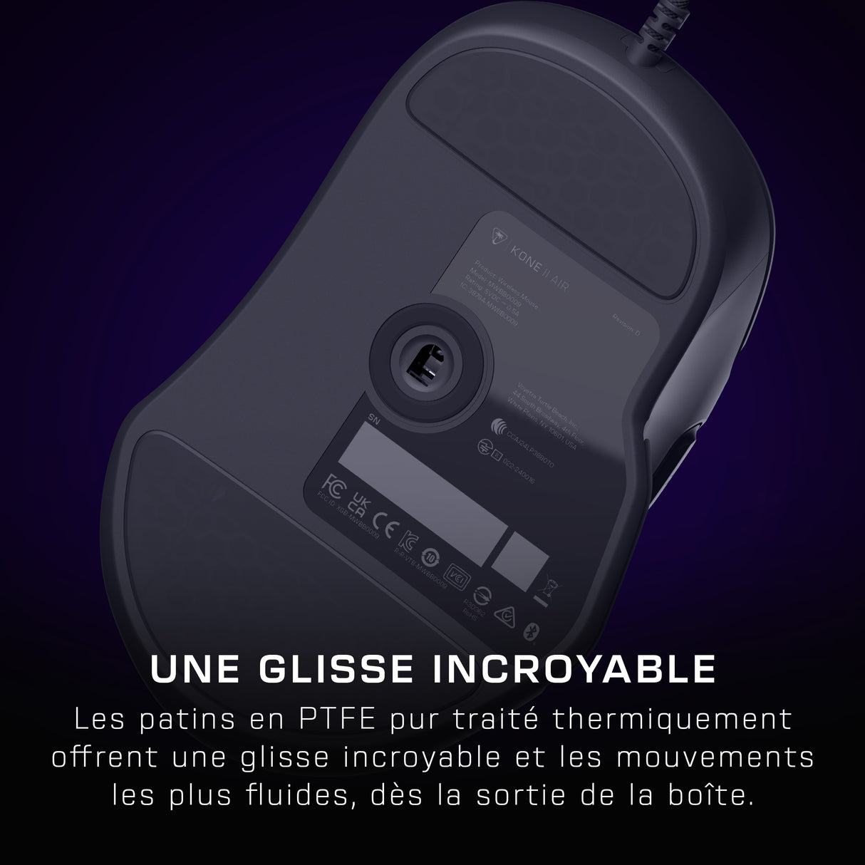 Souris gaming sans fil - Turtle Beach Kone™ II - Ultra légere - Noir, 26 000 DPI, 23 fonctions personnalisables