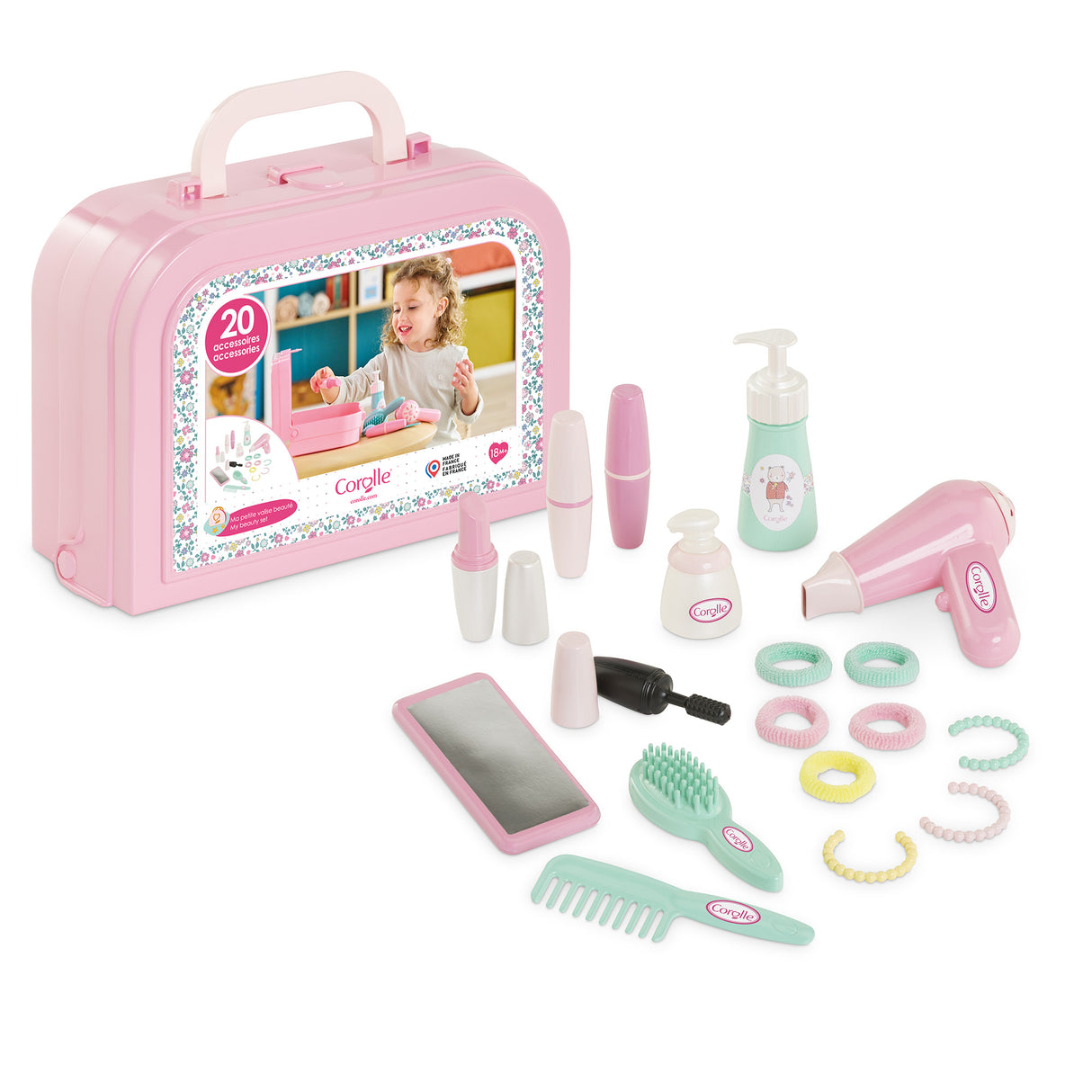 Accessoires poupons - COROLLE - Ma Valise Beauté - 20 accessoires - des 18 mois