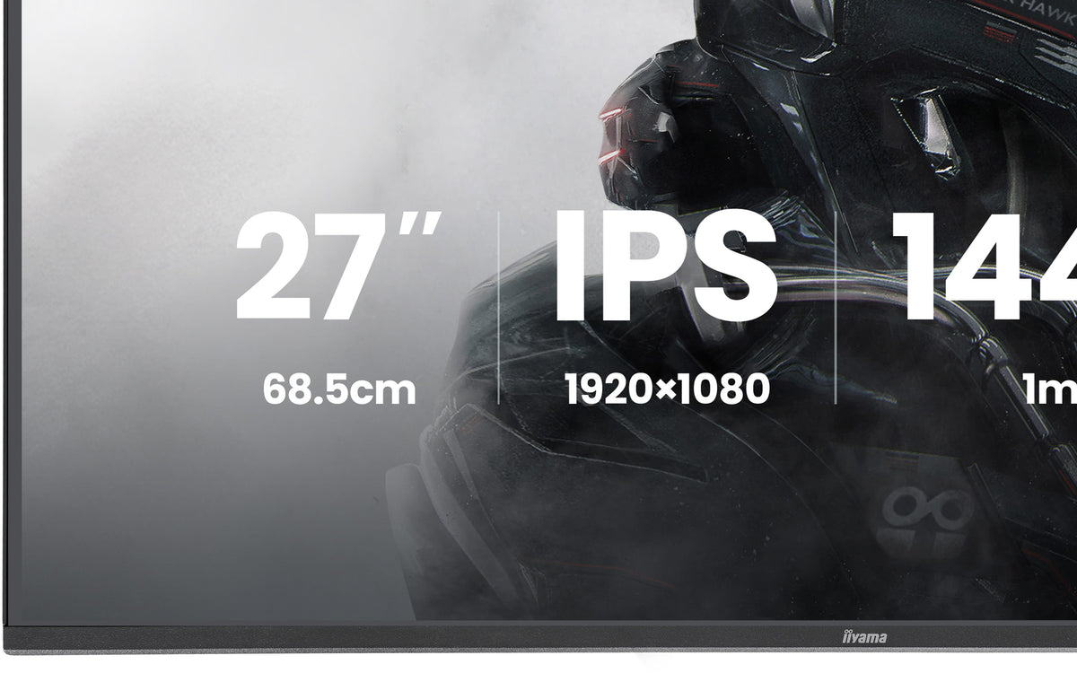 Ecran PC Gamer - IIYAMA - 27 - 144Hz - Dalle IPS - 1ms - Réglable en hauteur - G-Master Black Hawk
