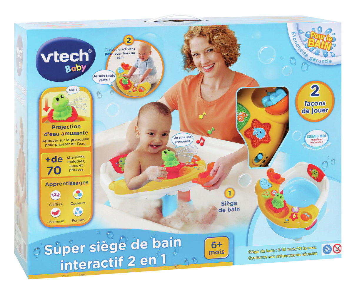 VTECH BABY - Jouet de Bain - Super Siege de Bain Interactif 2 en 1