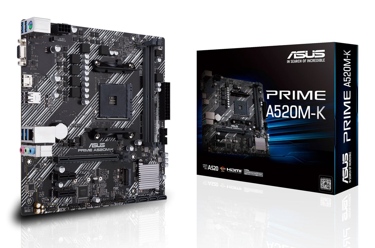 Carte mere - ASUS - PRIME A520M-K - AMD A520 - Emplacement AM4 micro ATX
