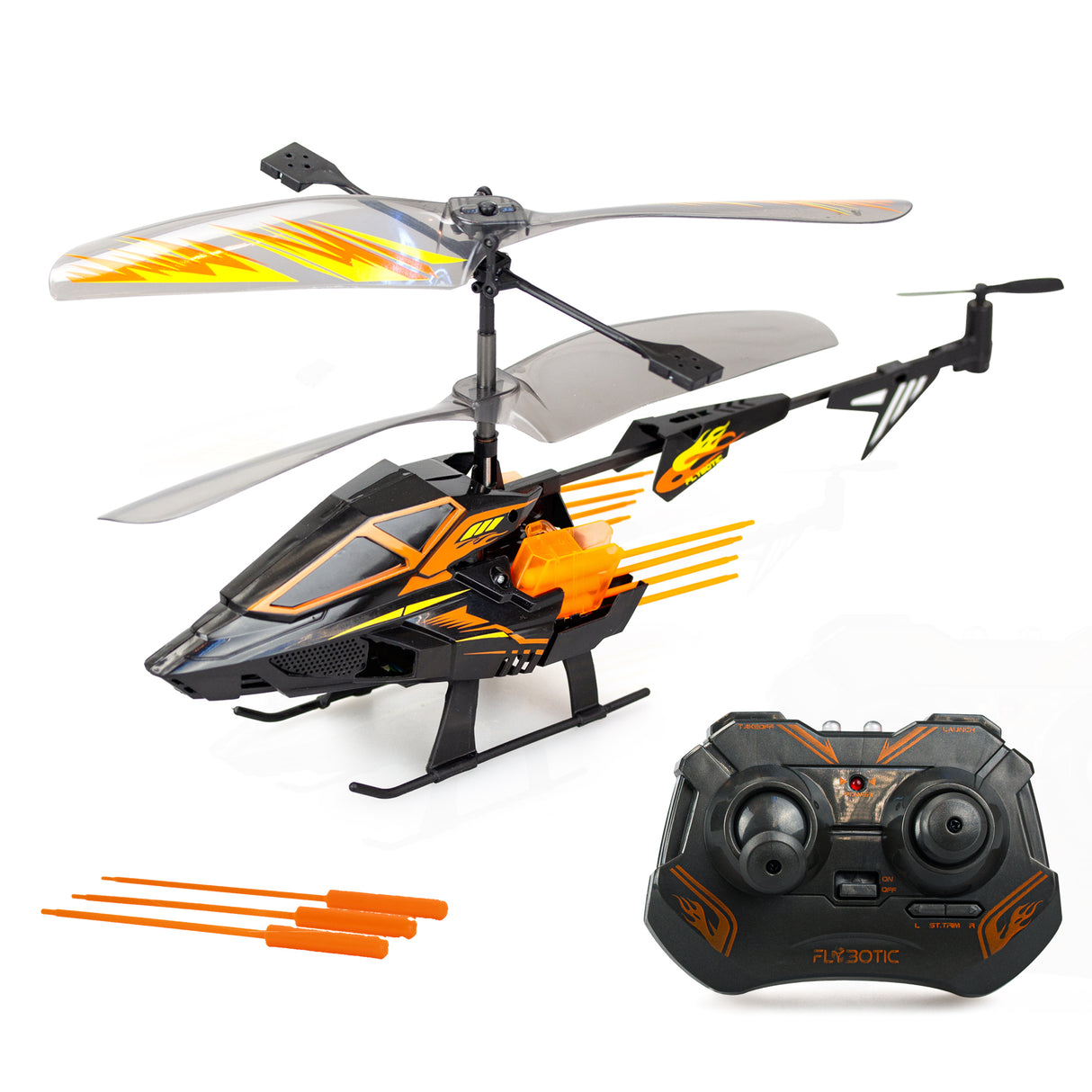 Hélicoptere Télécommandé - FLYBOTIC - Helico Hover Blast - 23 cm - orange et noir - des 8 ans