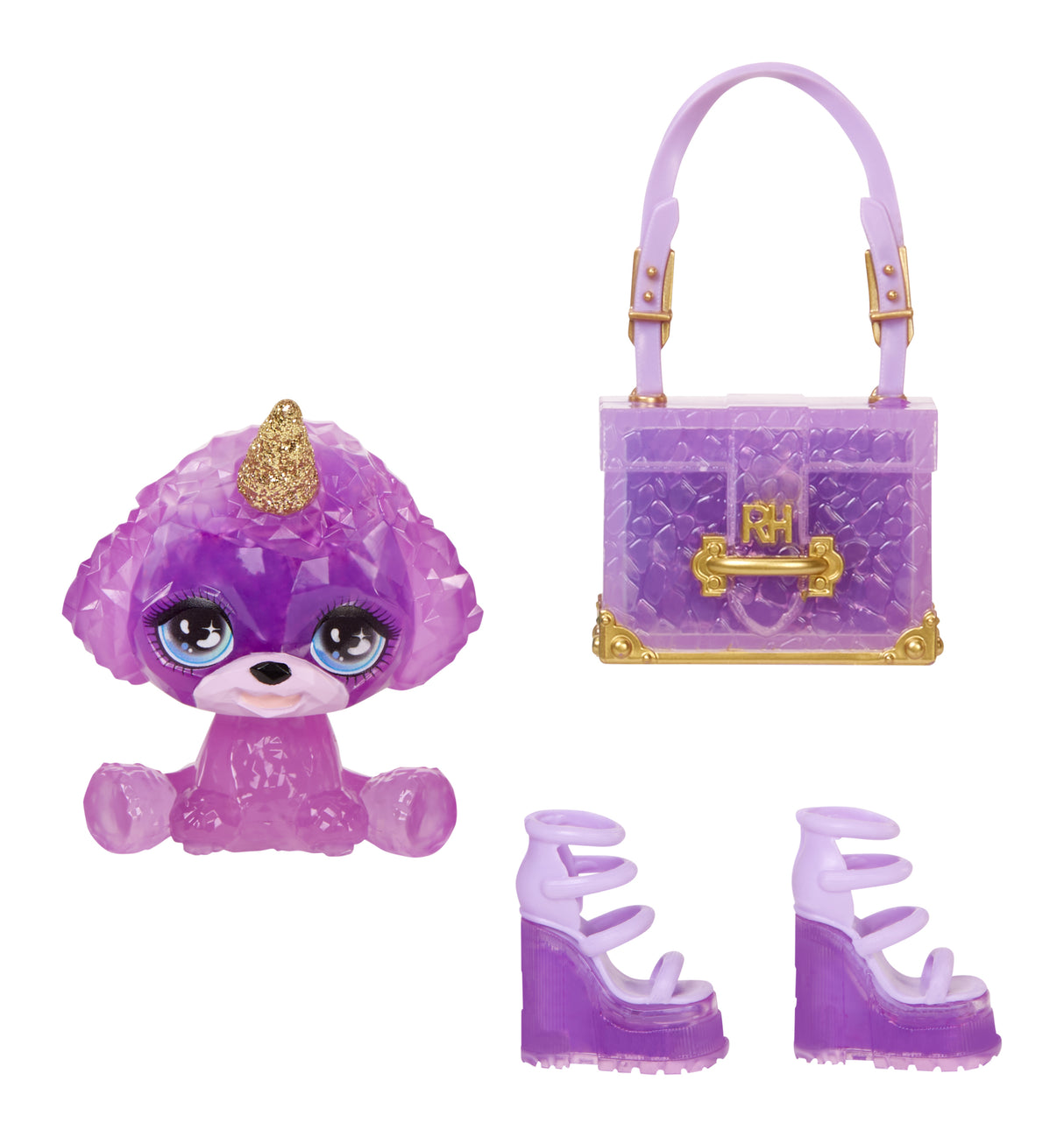 Rainbow High Poupée Mannequin avec Kit de Slime et Animal de Compagnie - Violet (Violet) - Poupée Pailletée 28 cm