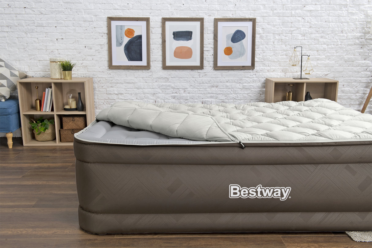 Matelas gonflable - BESTWAY - Tough Guard Fortech - 2 places - Pompe électrique - 350 kg de charge