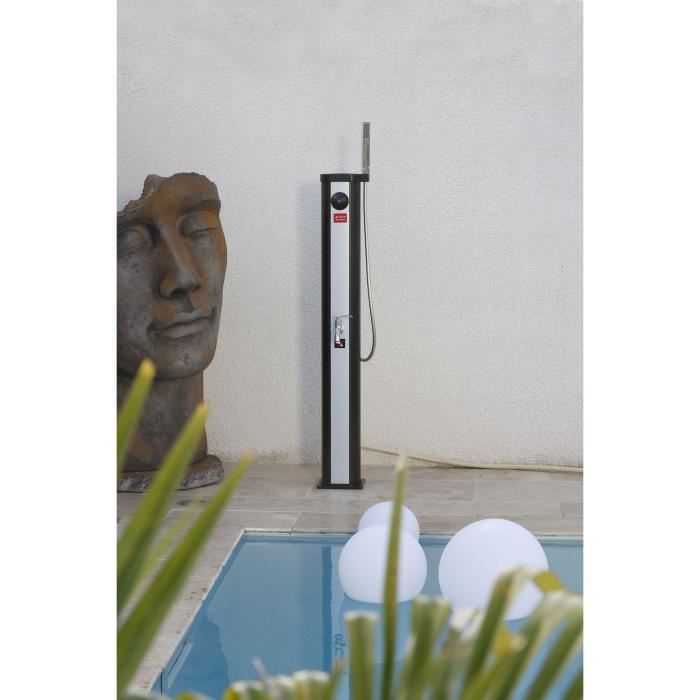 Douche solaire d'extérieur Ubbink Solaris ELITE - Réservoir 18L - Mitigeur et douchette - Ř15 x H118 cm