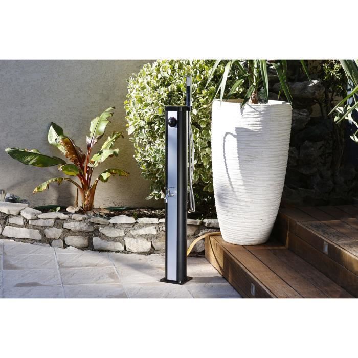 Douche solaire d'extérieur Ubbink Solaris ELITE - Réservoir 18L - Mitigeur et douchette - Ř15 x H118 cm