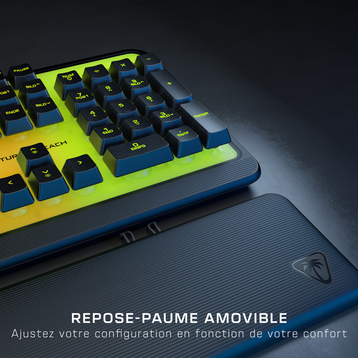 Clavier de jeu - Turtle Beach Magma - Membrane RGB - Noir, touches silencieuses, AIMO™ RGB
