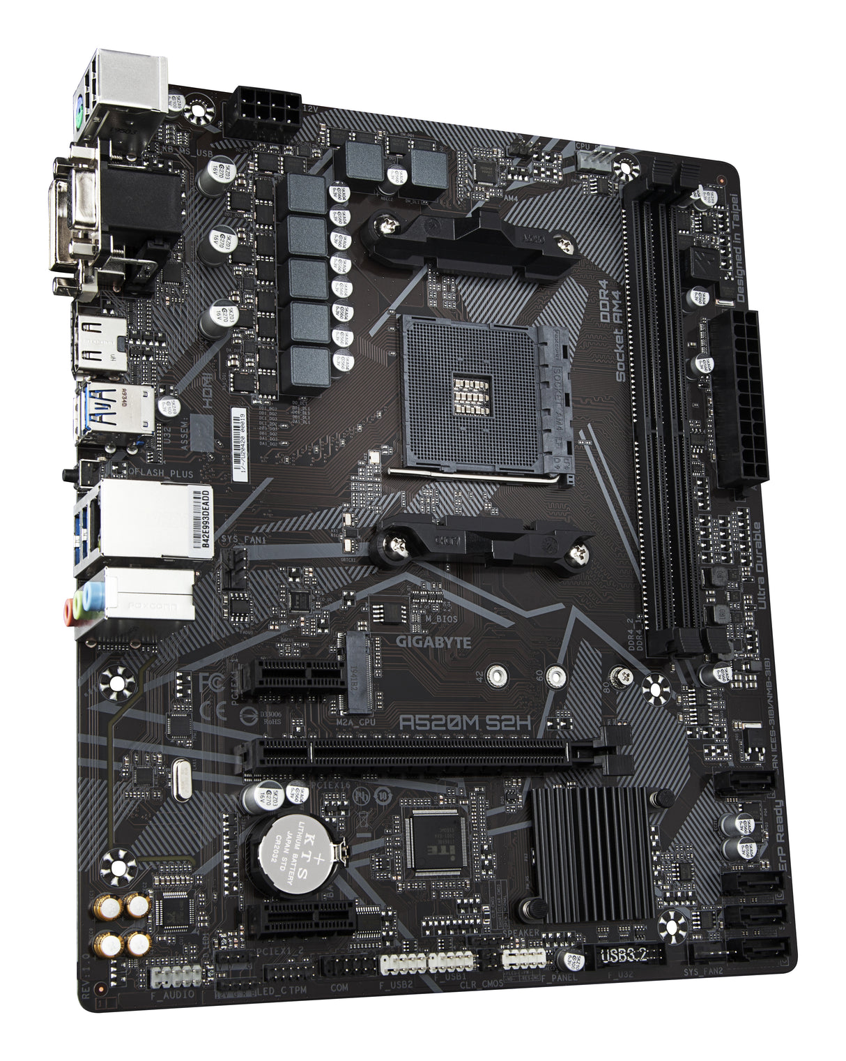 Carte mere - GIGABYTE - A520M S2H - Micro ATX - Socket AM4 - DDR4 jusqu'a 64 Go