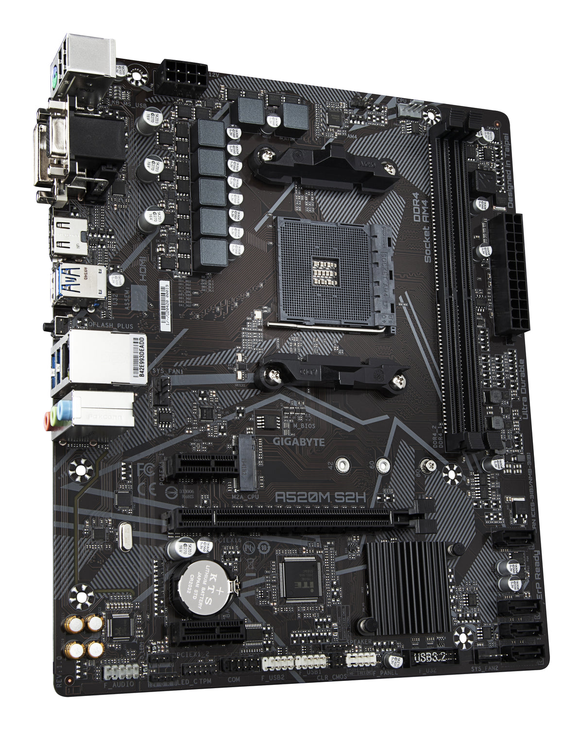 Carte mere - GIGABYTE - A520M S2H - Micro ATX - Socket AM4 - DDR4 jusqu'a 64 Go