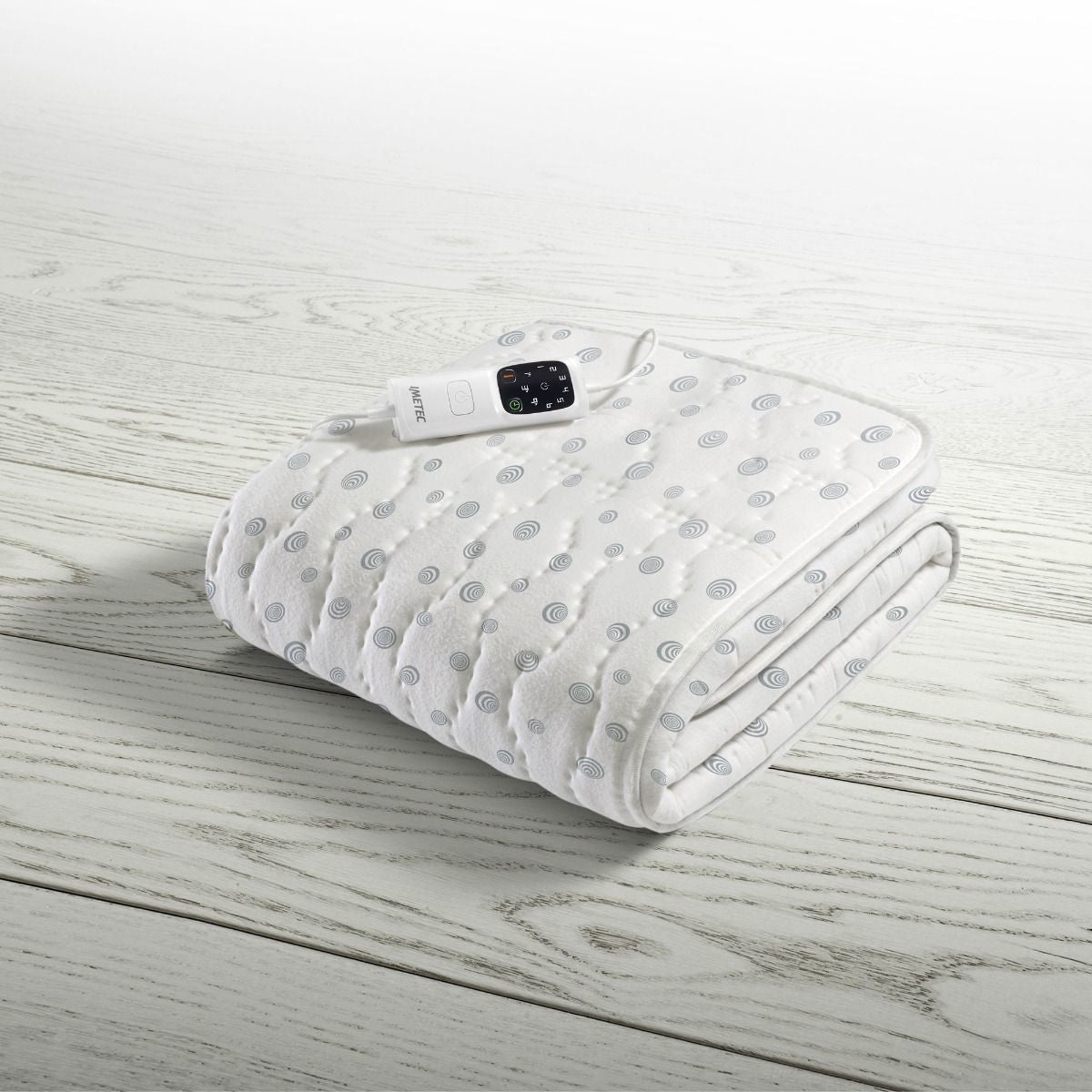 Surmatelas Chauffant - Imetec - 1 Place Adapto, 150x80cm - 6 Températures - 100% Coton Chauffage Rapide - Température Constante