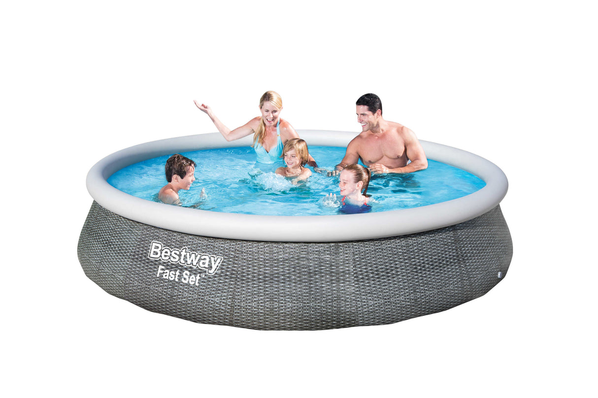 Kit piscine gonflable BESTWAY - Fast Set - 396 x 84 cm - Ronde (Filtre a cartouche, 1 cartouche)