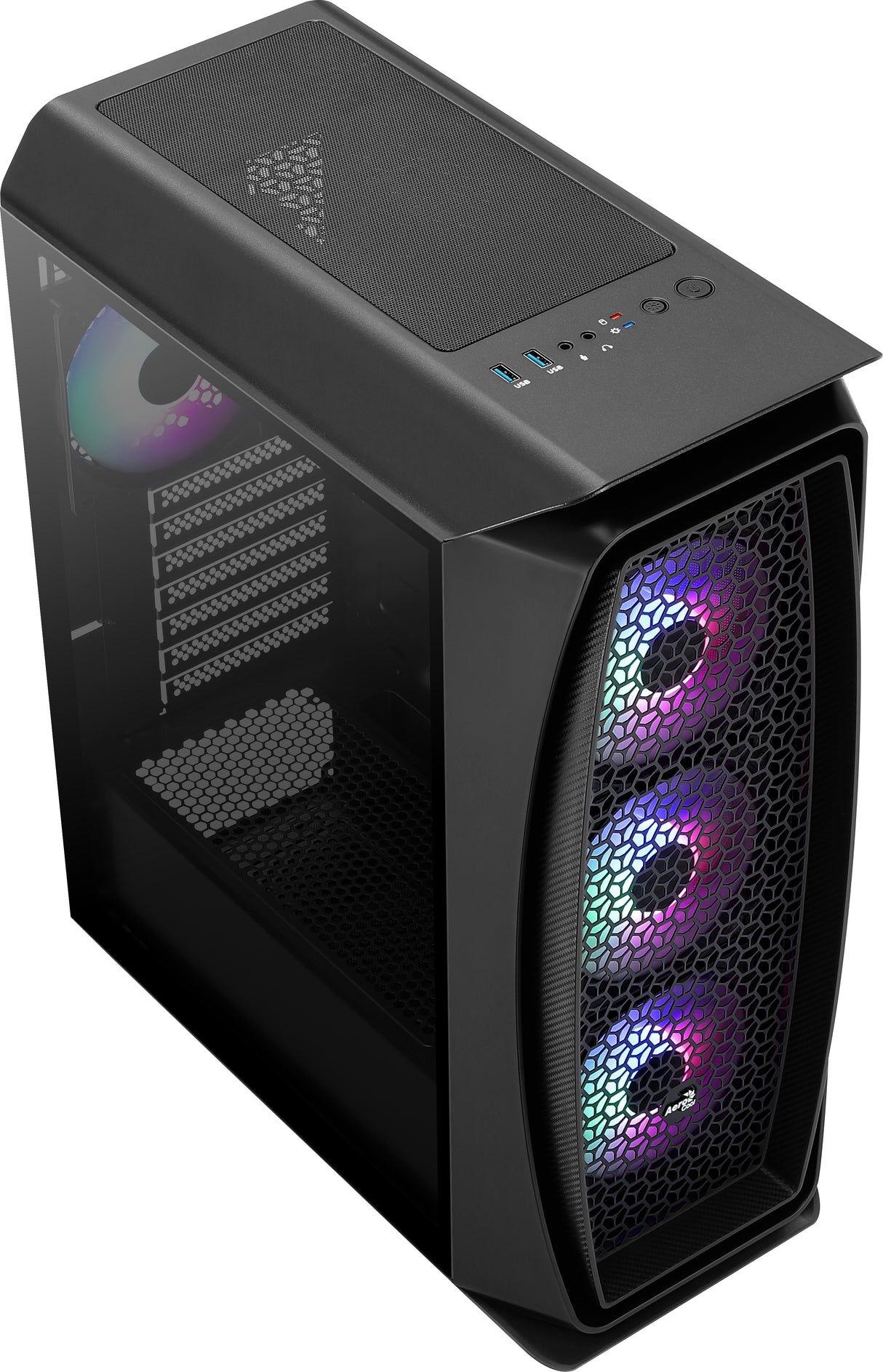Boitier Moyen Tour ATX AeroCool Aero One Frost RGB avec panneau vitré (Noir)