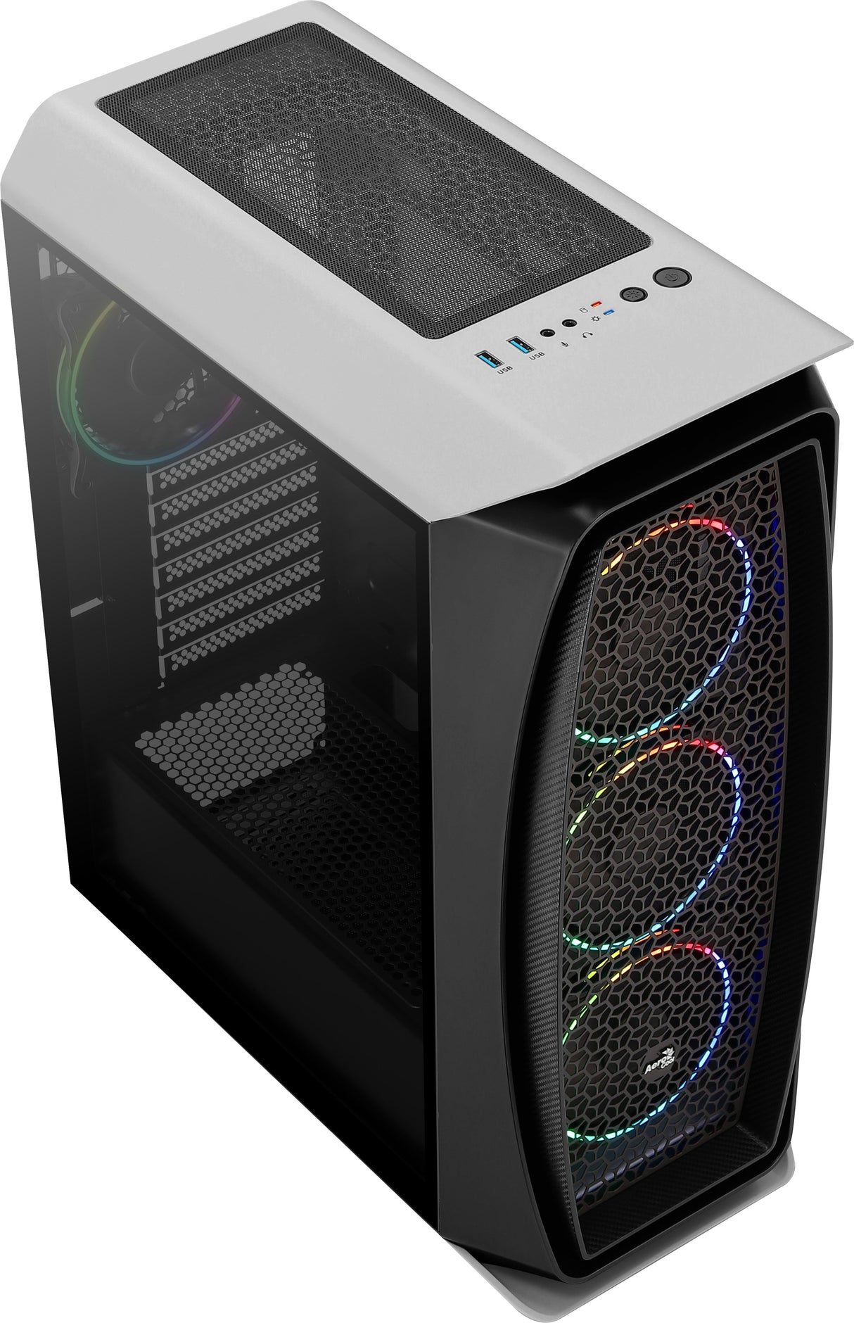 Boitier Moyen Tour ATX AeroCool Aero One Eclipse RGB avec panneau vitré (Blanc)