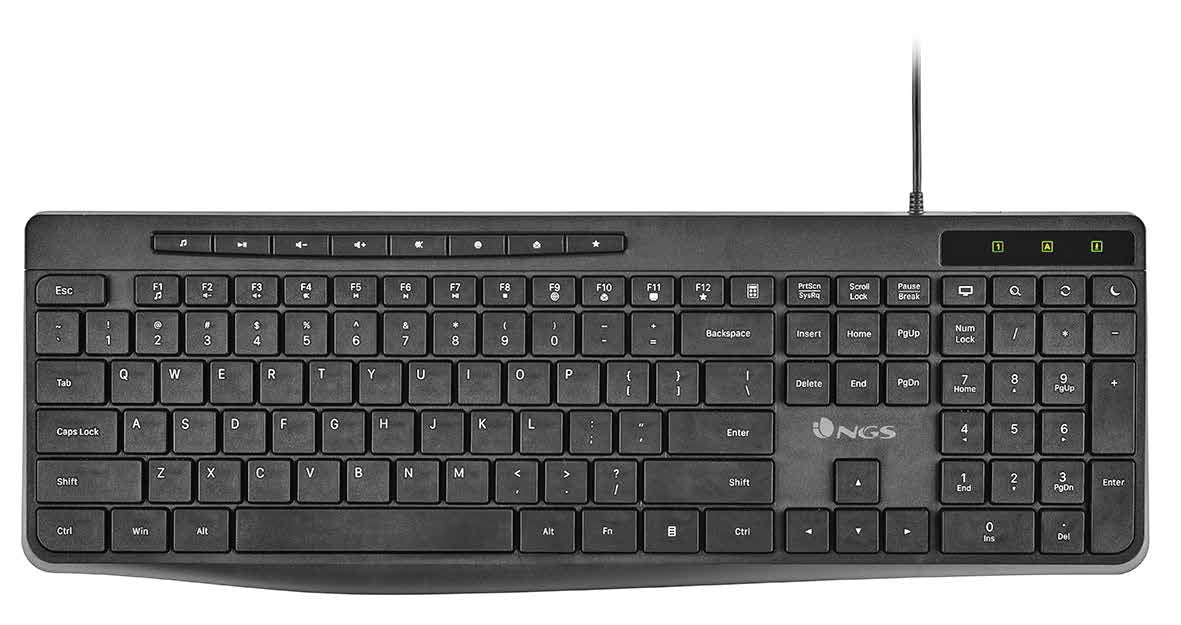 Clavier filaire NGS Spectra (Noir)